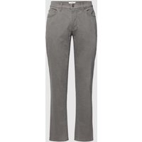 Brax Hose mit Label-Patch Modell 'Cadiz' in Mittelgrau, Größe 32/32 von BRAX
