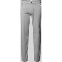 Brax Hose mit Strukturmuster Modell 'CADIZ' in Silber, Größe 36/32 von BRAX