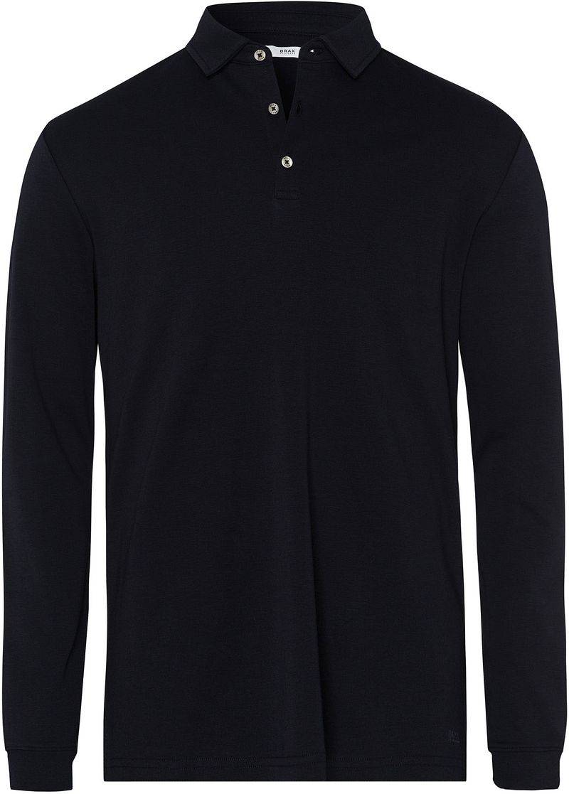 Brax Langarm-Poloshirt Pirlo Navy - Größe 5XL von BRAX