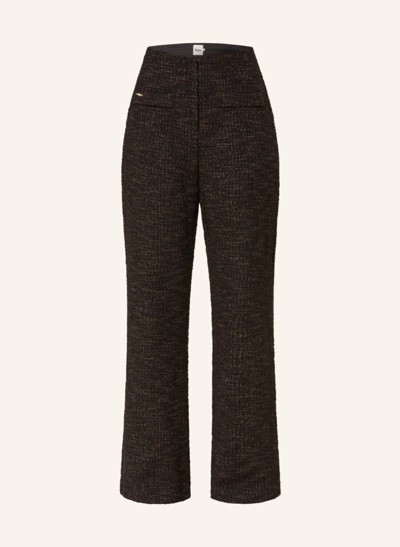 Brax Marlenehose Maine Aus Bouclé Mit Glitzergarn braun von BRAX