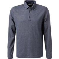 Brax Herren Polo-Shirt blau Baumwoll-Jersey meliert von BRAX