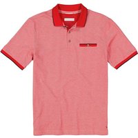 Brax Herren Polo-Shirt rot Baumwoll-Piqué meliert von BRAX