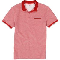 Brax Herren Polo-Shirt rot Baumwoll-Jersey meliert von BRAX