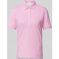 Brax Poloshirt in unifarbenem Design Modell 'CLEO' in Rosa, Größe 36 von BRAX