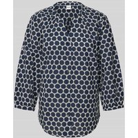 Brax Regular Fit Bluse mit V-Ausschnitt Modell 'STYLE.Velia' in Marine, Größe 46 von BRAX