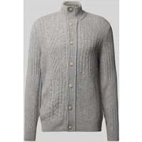 Brax Regular Fit Strickjacke mit Viskose-Anteil Modell 'Jeff' in Dunkelgrau, Größe S von BRAX