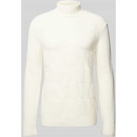 Brax Rollkragenpullover mit Label-Detail Modell 'Brian' in Offwhite, Größe XXL von BRAX