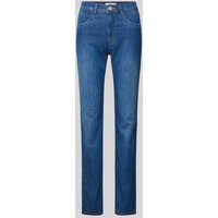 Brax Slim Fit Jeans mit Gürtelschlaufen Modell 'STYLE.MARY' in Blau, Größe 34S von BRAX