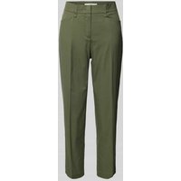 Brax Slim Fit Stoffhose in verkürzter Passform Modell 'Style.Mara' in Oliv, Größe 38 von BRAX