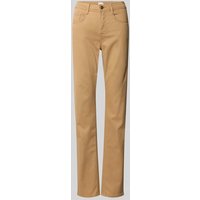Brax Straight Fit Jeans im 5-Pocket-Design Modell 'STYLE.CAROLA' in Camel, Größe 48 von BRAX