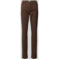 Brax Straight Fit Jeans im 5-Pocket-Design Modell 'STYLE.SHAKIRA' in Dunkelbraun, Größe 42 von BRAX