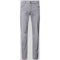 Brax Straight Fit Jeans mit Stretch-Anteil Modell 'CADIZ' in Silber, Größe 33/32 von BRAX