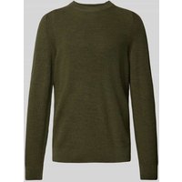 Brax Strickpullover mit Label-Detail Modell 'ROY' in Oliv, Größe XL von BRAX