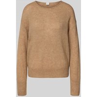 Brax Strickpullover mit gerippten Abschlüssen Modell 'LISA' in Camel, Größe 38 von BRAX