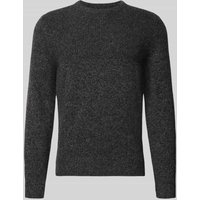 Brax Strickpullover mit gerippten Abschlüssen Modell 'RICK' in Graphit, Größe XXL von BRAX