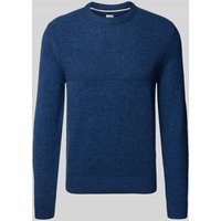 Brax Strickpullover mit gerippten Abschlüssen Modell 'RICK' in Royal, Größe M von BRAX