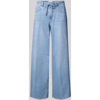 Brax Wide Fit Jeans mit Bindegürtel Modell 'MORGAN' in Hellblau, Größe 40 von BRAX
