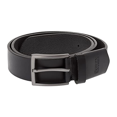 Eurex Stretcheinsatz Ledergürtel schwarz Überlänge, Gürtellänge:145 cm von BRAX