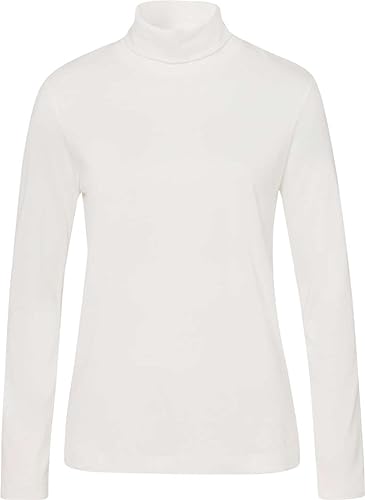 Brax Damen Style Camilla Peached Single Jersey - Rollkragenshirt in Cleaner Optik,Ivory,36 von BRAX