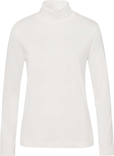 Brax Damen Style Camilla Peached Single Jersey - Rollkragenshirt in Cleaner Optik,Ivory,46 von BRAX