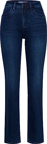 Brax Damen Style Carola Style Carola Five-Pocket-Jeans in Thermo Denim,Used Dark Blue,34W / 32L von BRAX