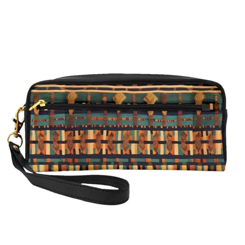 African Classic Weave Leather Portable Cosmetic Storage Bag Travel Cosmetic Bag Daily Storage Bag For Men And Women, African Classic Weave, One Size, Klassisches afrikanisches Gewebe, Einheitsgröße von BREAUX