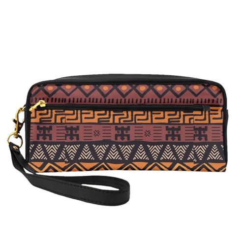 African Mud Cloth Tribal Leather Portable Cosmetic Storage Bag, Travel Cosmetic Bag, Daily Storage Bag For Men And Women, African Mud Cloth Tribal, One Size, Afrikanischer Schlamm, Tribal, von BREAUX