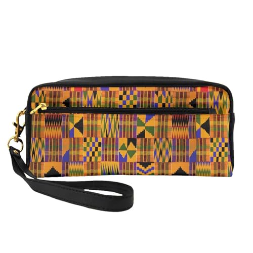 Afrikanische Tribal Ethnische Textur Leder Tragbare Kosmetiktasche Reise Kosmetiktasche Tägliche Aufbewahrungstasche für Männer und Frauen Afrikanische Tribal Ethnische Textur, Einheitsgröße, von BREAUX