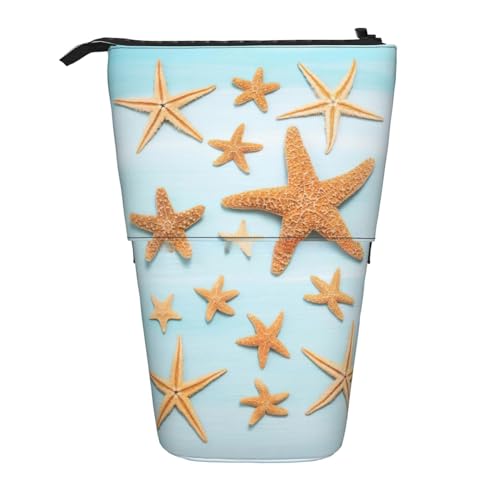 BREAUX 3D schönes maritimes Sommer-Druck-Federmäppchen, vertikales einziehbares Federmäppchen, modische Geldbörse, multifunktionale Aufbewahrungstasche von BREAUX