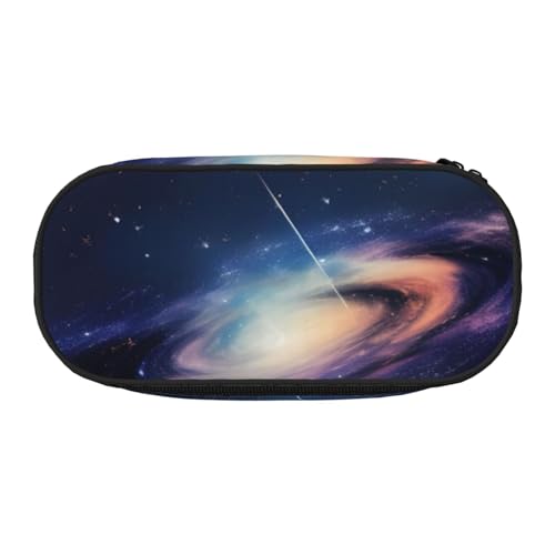 BREAUX Federmäppchen mit Galaxie-Aufdruck aus 300D-Oxford-Stoff, Doppelkopf-Reißverschluss, Kosmetik- und Organizer von BREAUX