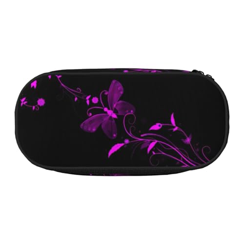BREAUX Federmäppchen mit Schmetterlings-Aufdruck, 300D-Oxford-Stoff, Doppelkopf-Reißverschluss, Kosmetik- und Organizer von BREAUX