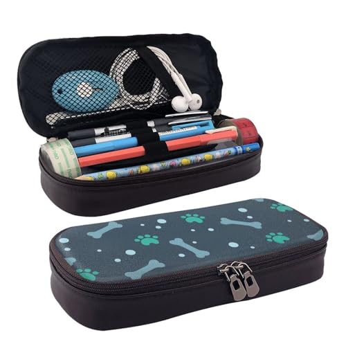 BREAUX Kosmetiktasche mit Hundeklauen-Aufdruck, Lederklappe, Kosmetiktasche, Aufbewahrungstasche mit Reißverschluss, Lederklappe, Schreibwaren-Tasche, Schwarz, Einheitsgröße, Schwarz , Einheitsgröße BREAUX Kosmetiktasche mit Hundeklauen-Aufdruck, Lederklappe, Kosmetiktasche, Aufbewahrungstasche mit Reißverschluss, Lederklappe, Schreibwaren-Tasche, Schwarz, Einheitsgröße, Schwarz , Einheitsgröße von BREAUX