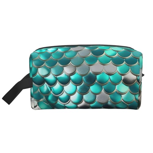 BREAUX Meerjungfrauen-Schuppen-bedruckte Kosmetik-Aufbewahrungstasche, Damen, Reisezubehör, Kosmetiktasche, Meerjungfrauen-Waage, Einheitsgröße, Meerjungfrauenwaage, Einheitsgröße BREAUX Meerjungfrauen-Schuppen-bedruckte Kosmetik-Aufbewahrungstasche, Damen, Reisezubehör, Kosmetiktasche, Meerjungfrauen-Waage, Einheitsgröße, Meerjungfrauenwaage, Einheitsgröße von BREAUX