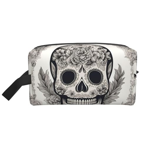 BREAUX Mexikanischer Totenkopf Bedruckte Kosmetiktasche, Kosmetiktasche für Frauen Reisezubehör, Mexikanischer Schädel, Einheitsgröße, Mexikanischer Schädel, Taglia Unica BREAUX Mexikanischer Totenkopf Bedruckte Kosmetiktasche, Kosmetiktasche für Frauen Reisezubehör, Mexikanischer Schädel, Einheitsgröße, Mexikanischer Schädel, Taglia Unica von BREAUX