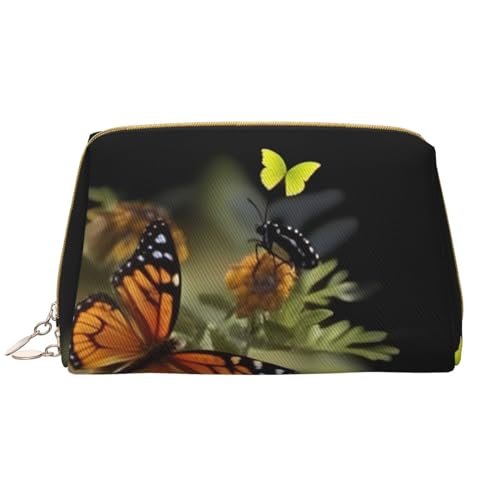 BREAUX Schöner Organizer mit Schmetterlings-Aufdruck, Leder-Clutch, Reißverschluss, tragbare Kosmetiktasche (groß), schöner Schmetterling, Einheitsgröße, Wunderschöner Schmetterling, Einheitsgröße von BREAUX