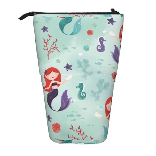 BREAUX Schönes, vertikales einziehbares Federmäppchen, modische Geldbörse, multifunktionale Aufbewahrungstasche von BREAUX