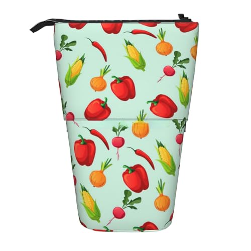 BREAUX Schönes Federmäppchen mit Schmetterlings-Aufdruck, vertikal, einziehbar, modische Geldbörse, multifunktionale Aufbewahrungstasche von BREAUX