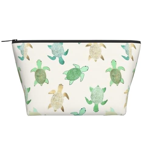 BREAUX Turtle Write Make-up-Tasche mit Reißverschluss, täglicher Organizer, Reisetasche, Kosmetiktasche, 15 x 7 x 12 cm, Schildkrötenschreibe, Einheitsgröße, Turtle Write, Einheitsgröße von BREAUX