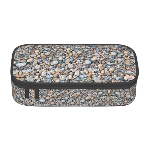 BREAUX Unisex-Federmäppchen mit Strandstein-Muster, vielseitige Schreibwaren-Aufbewahrungstasche für Büro, Reisen oder Make-up von BREAUX