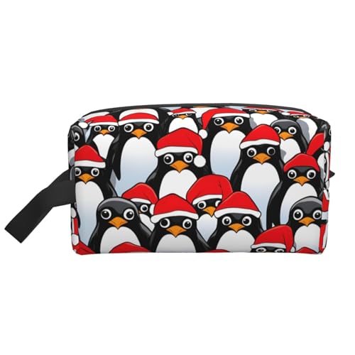 BREAUX Weihnachtspinguine Bedruckte Kosmetiktasche, Kosmetiktasche für Reisezubehör für Damen, Weihnachtspinguine, Einheitsgröße, weihnachtspinguine, Taglia Unica BREAUX Weihnachtspinguine Bedruckte Kosmetiktasche, Kosmetiktasche für Reisezubehör für Damen, Weihnachtspinguine, Einheitsgröße, weihnachtspinguine, Taglia Unica von BREAUX