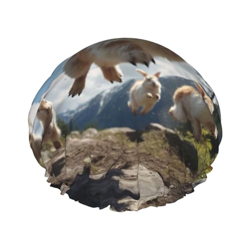 Damen-Duschhaube, wiederverwendbar, elastisch, doppellagig, Haarkappe, Duschhaube von BREAUX