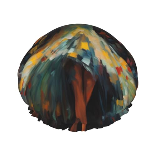 Girl Dance Badekappe mit Schmetterlings-Aufdruck, große Badekappe, passend für alle Haarlängen, schützt das Haar, Badekappe, wiederverwendbar von BREAUX