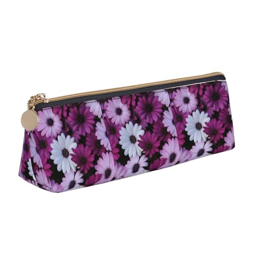 Kunstledertasche mit Blumenmotiv, dreieckig, multifunktional, tragbar, für Make-up und Schreibwaren, Weiss/opulenter Garten, Einheitsgröße, Leichtgewichtig von BREAUX