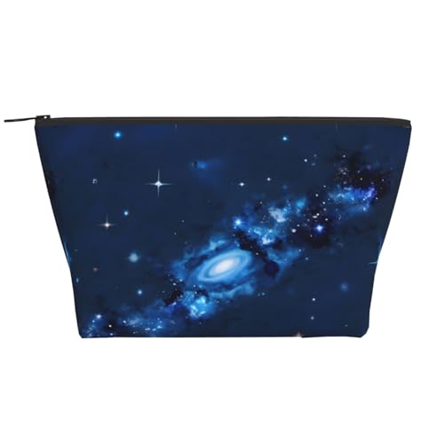Make-up-Tasche mit blauem Galaxie-Muster, Reißverschluss-Organizer-Tasche, Reise-Handtasche, modische Make-up-Tasche, blaues Galaxie-Muster, Einheitsgröße, Blaues Galaxie-Muster, Einheitsgröße von BREAUX