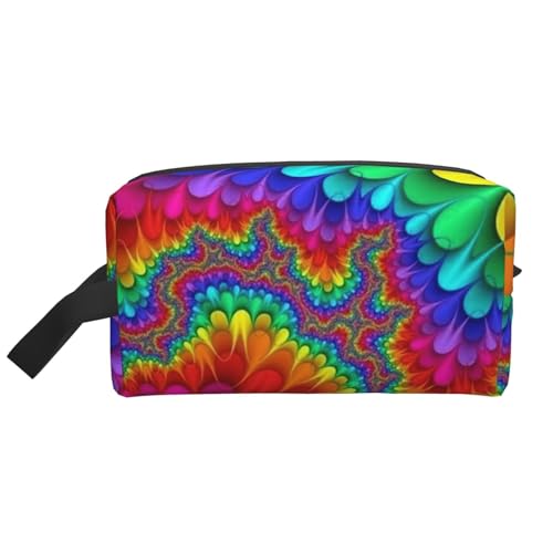 Modische Kosmetiktasche mit leuchtendem Farbdruck, für Damen, Reisezubehör, Organizer, Kosmetiktasche, helle Farbe, Einheitsgröße, Leuchtende Farben, Einheitsgröße Modische Kosmetiktasche mit leuchtendem Farbdruck, für Damen, Reisezubehör, Organizer, Kosmetiktasche, helle Farbe, Einheitsgröße, Leuchtende Farben, Einheitsgröße von BREAUX