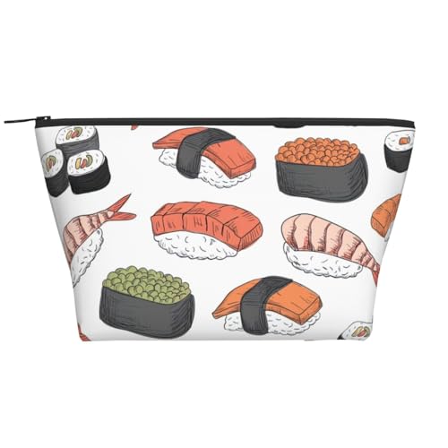 Sushi-Aufdruck, Make-up-Reisetasche, mit Reißverschluss, täglicher Organizer, Reisetasche, Kosmetiktasche, 15 x 7 x 12 cm, Sushi, Einheitsgröße, Sushi, Einheitsgröße von BREAUX
