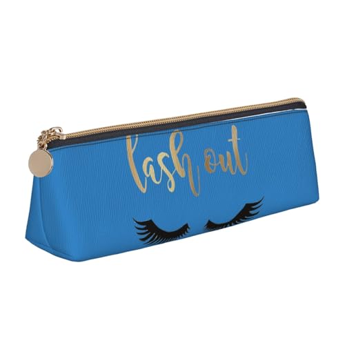 Wimpern-Dreieck-Ledertasche, multifunktionale Kosmetiktasche, tragbare Make-up- und Schreibwaren-Aufbewahrungstasche, Weiss/opulenter Garten, Einheitsgröße, Leichtgewichtig von BREAUX