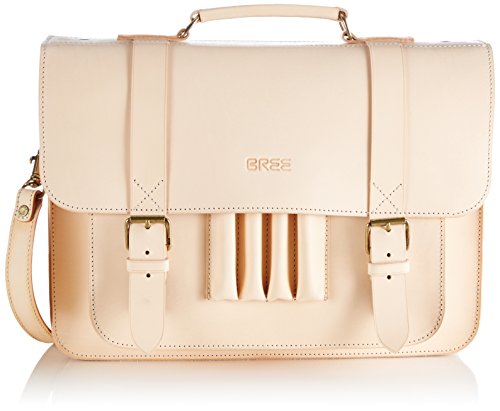 BREE Elch, nature, satchel 180750211 Damen Umhängetaschen 39x9x30 cm (B x H x T), Elfenbein (nature 750) von BREE