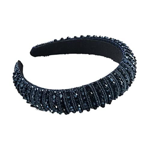 RHAIYAN Neuer hochwertiger einfacher Schwamm-Haar-Band breitkrempiger Art- und Weisehandgemachter perlenbesetzter Hotsale-Haarkopf (Color : 4) von BREFER