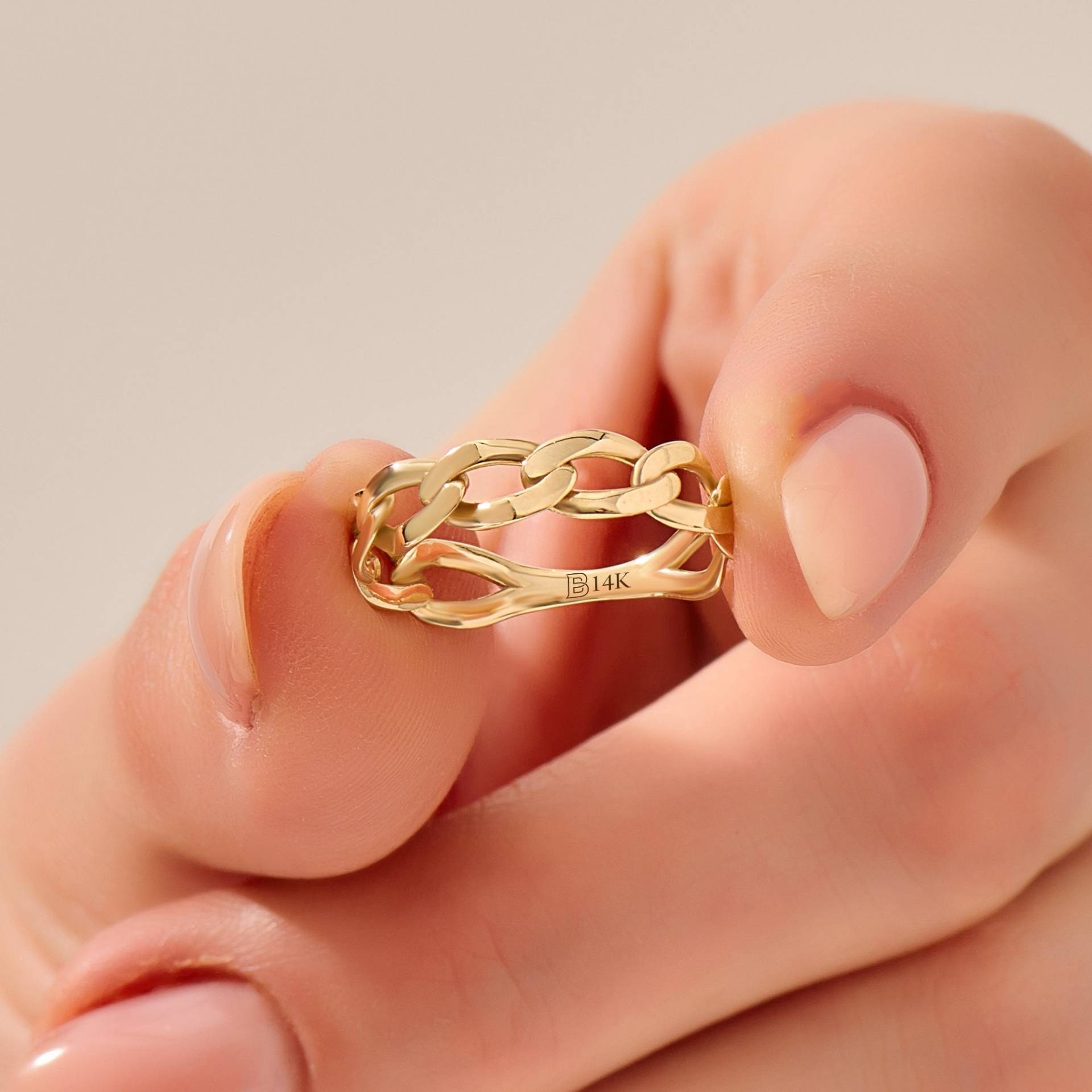 10 Karat Solid Gold Dicke Kette Link Ring Für Frauen, Breite Stapeln Gelb Rose Weiß Echt Handmade Alltag Schmuck 10 Karat Solid Gold Dicke Kette Link Ring Für Frauen, Breite Stapeln Gelb Rose Weiß Echt Handmade Alltag Schmuck von BRENNMORE